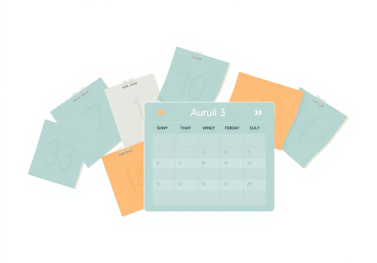 One unified view built from several separate calendars